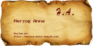 Herzog Anna névjegykártya